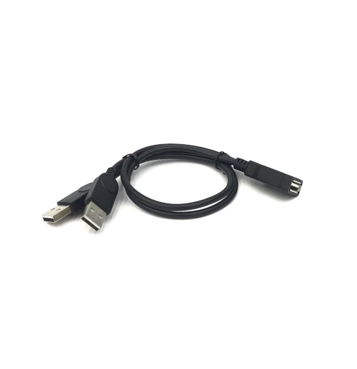 USB 2.0 AF to 2xUSB AM Short Cable